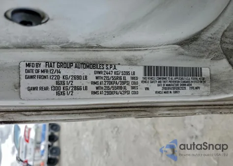 2015 Ram Promaster City from USA, damaged, VIN ZFBERFAT8F6962028